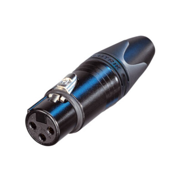 Neutrik NC3FXX-B, 3-polowe gniazdo kablowe XLR (żeńskie)
