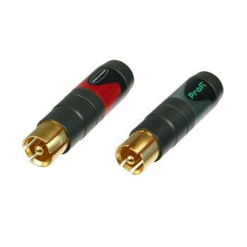 Neutrik NF2C-B/2, zestaw profesjonalnych wtyków RCA (cinch)
