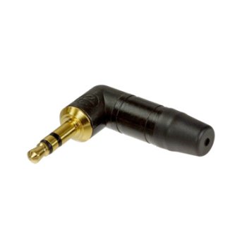 Neutrik NTP3RC-B, wtyk jack 3,5 mm kątowy (3-polowy) - pozłacany