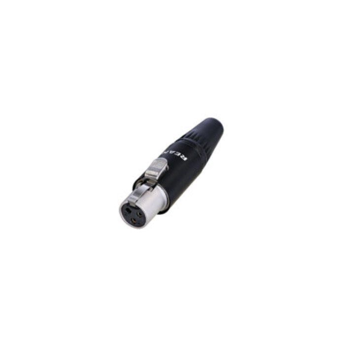 Rean RT3FC-B, gniazdo kablowe mini xlr 3-pinowe - czarne