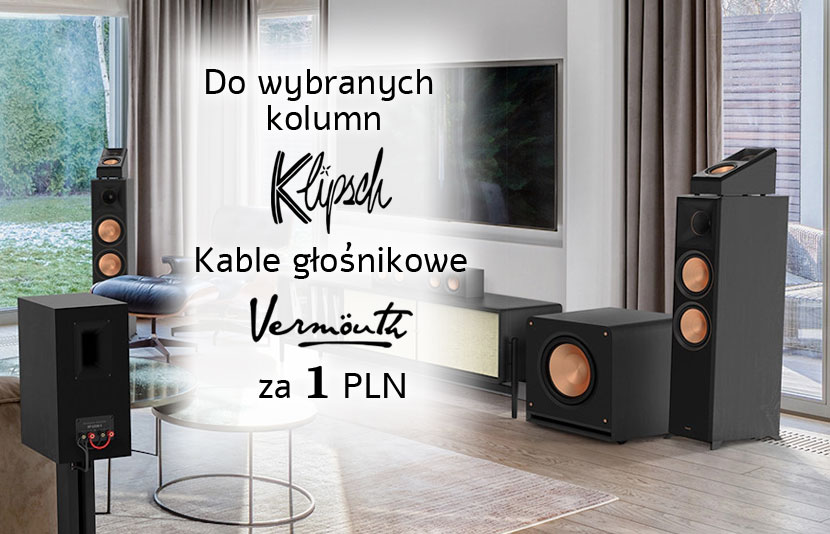 PROMOCJA - Kolumny Klipsch - kable głośnikowe za 1 zł