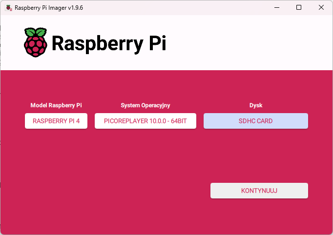 Raspberry Pi imager - instalacja